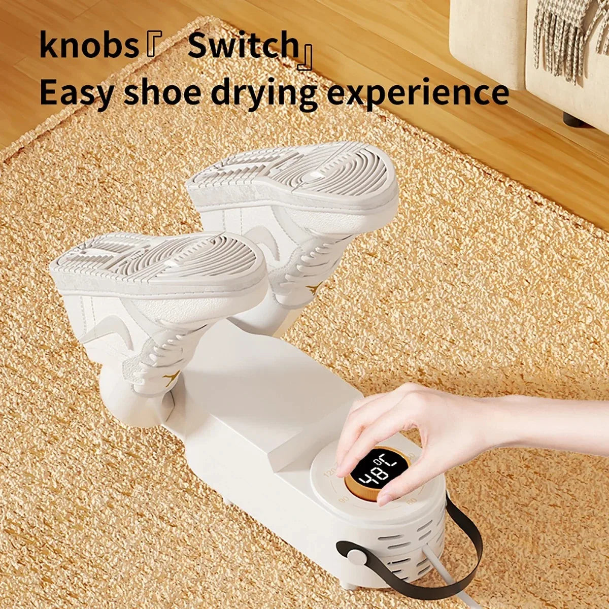 Quick-Dry Deodorizing Portable Shoe Dryer