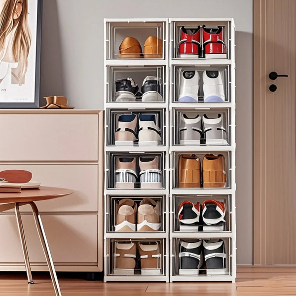 Foldable Transparent Shoes Storage Organizer