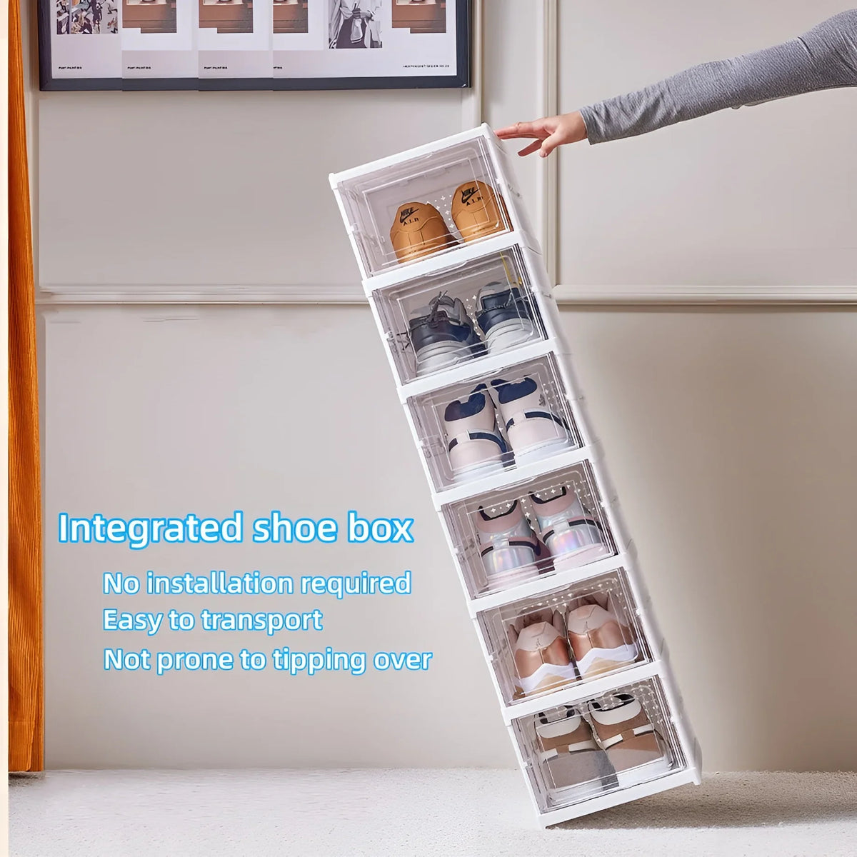 Foldable Transparent Shoes Storage Organizer